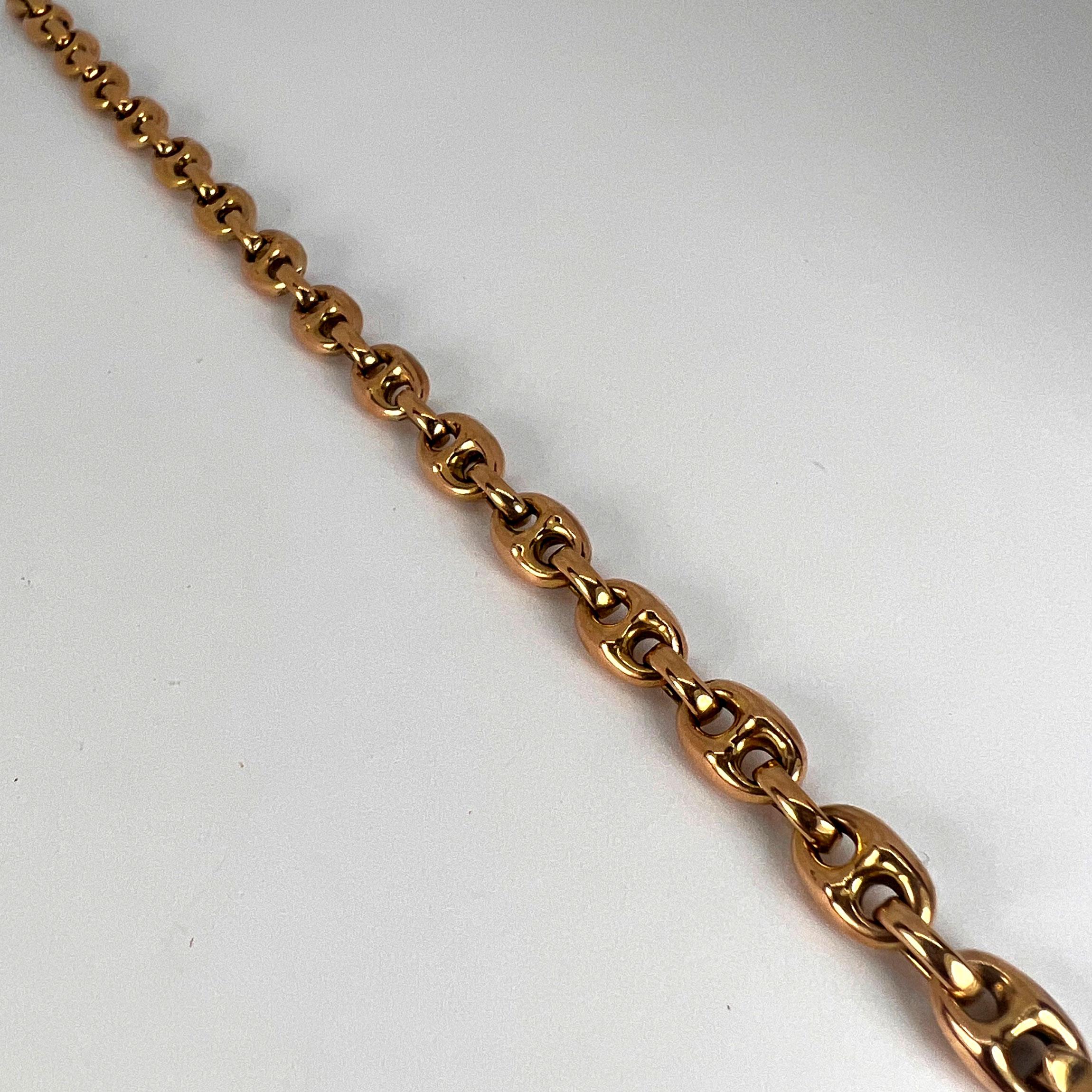 18 Karat Rose Gold Mariner Link Bracelet 6