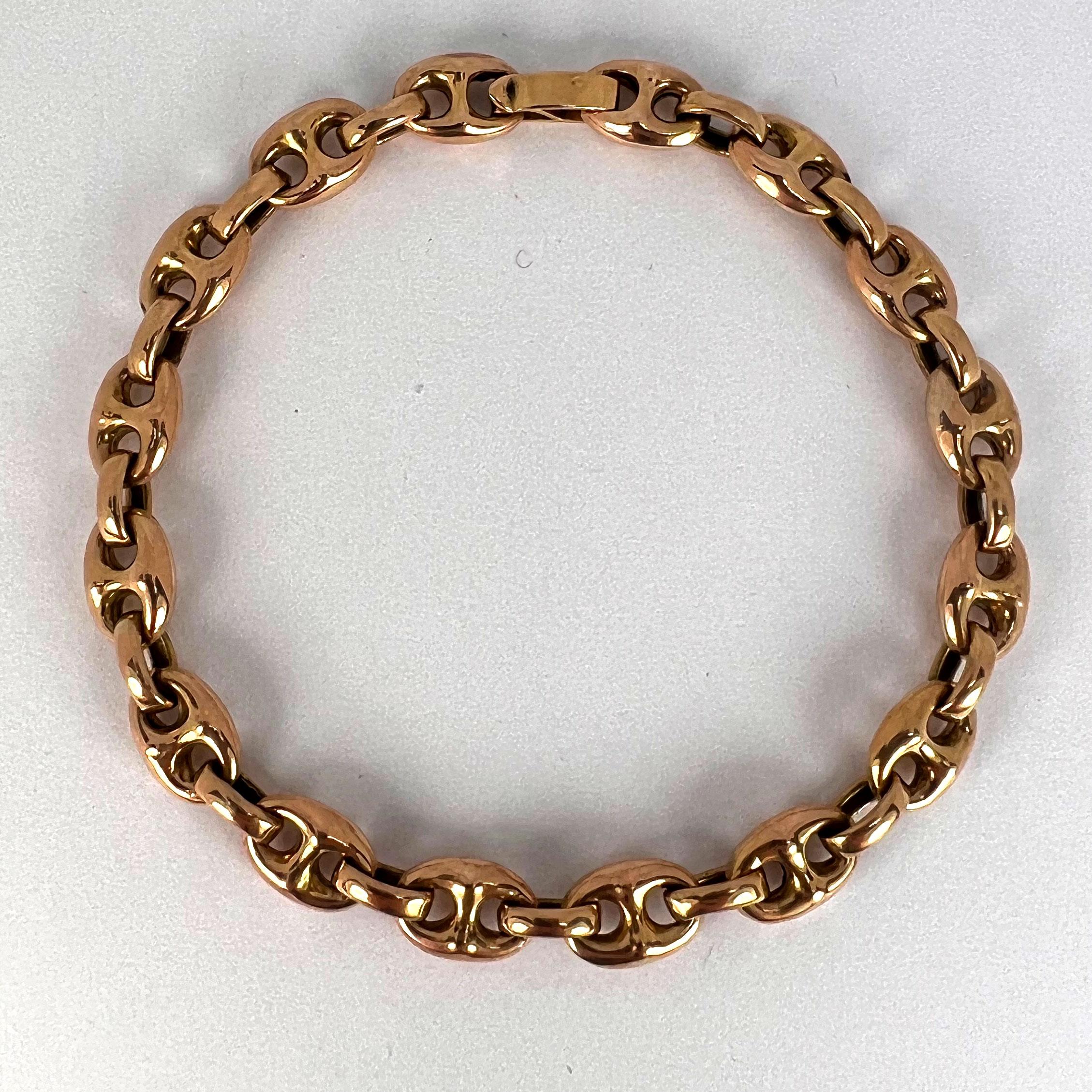 18 Karat Rose Gold Mariner Link Bracelet 7