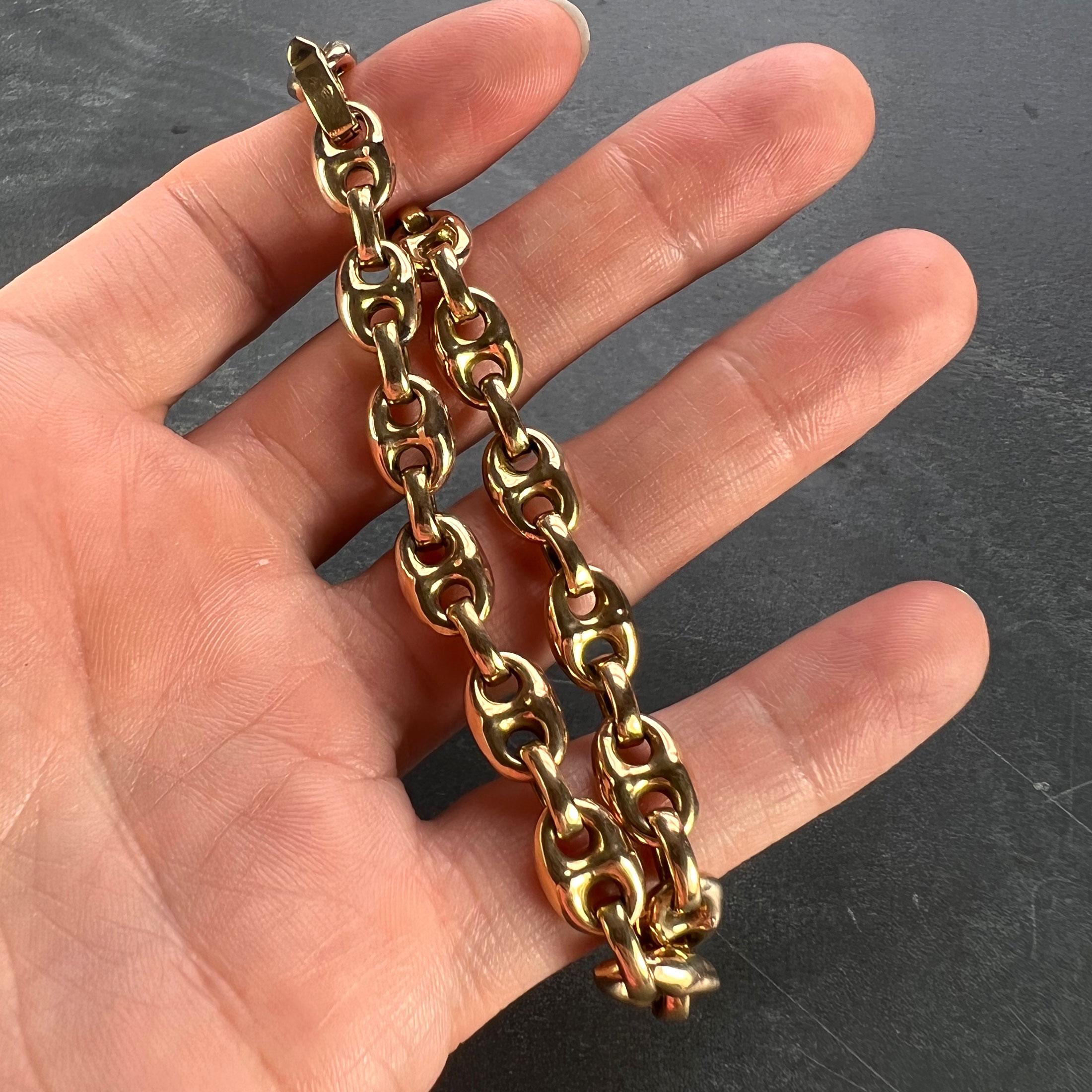 Women's or Men's 18 Karat Rose Gold Mariner Link Bracelet