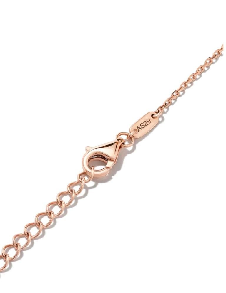 18 Karat Rose Gold Miami Heart White Diamond Necklace In New Condition For Sale In Hong Kong, HK