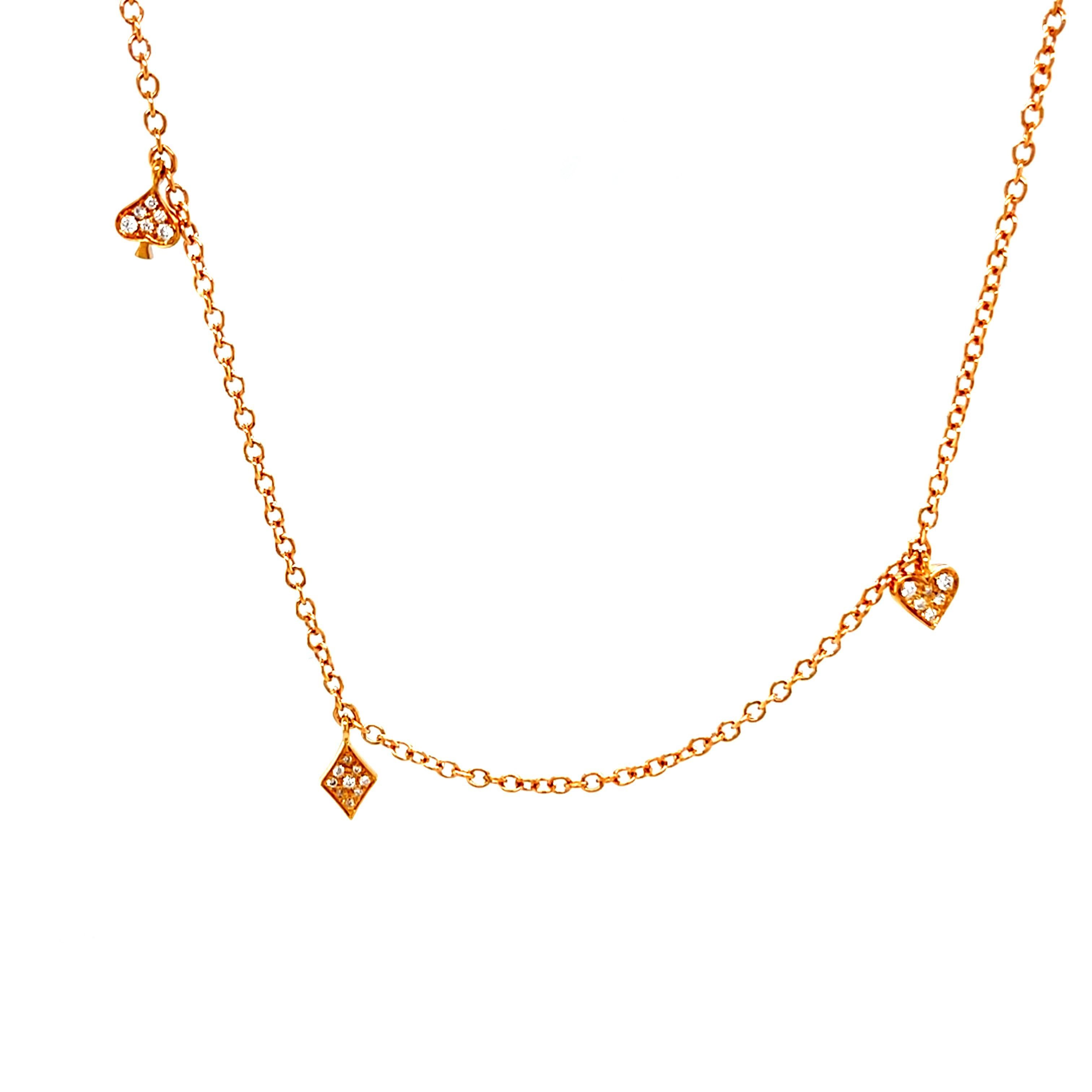multi charm gold necklace
