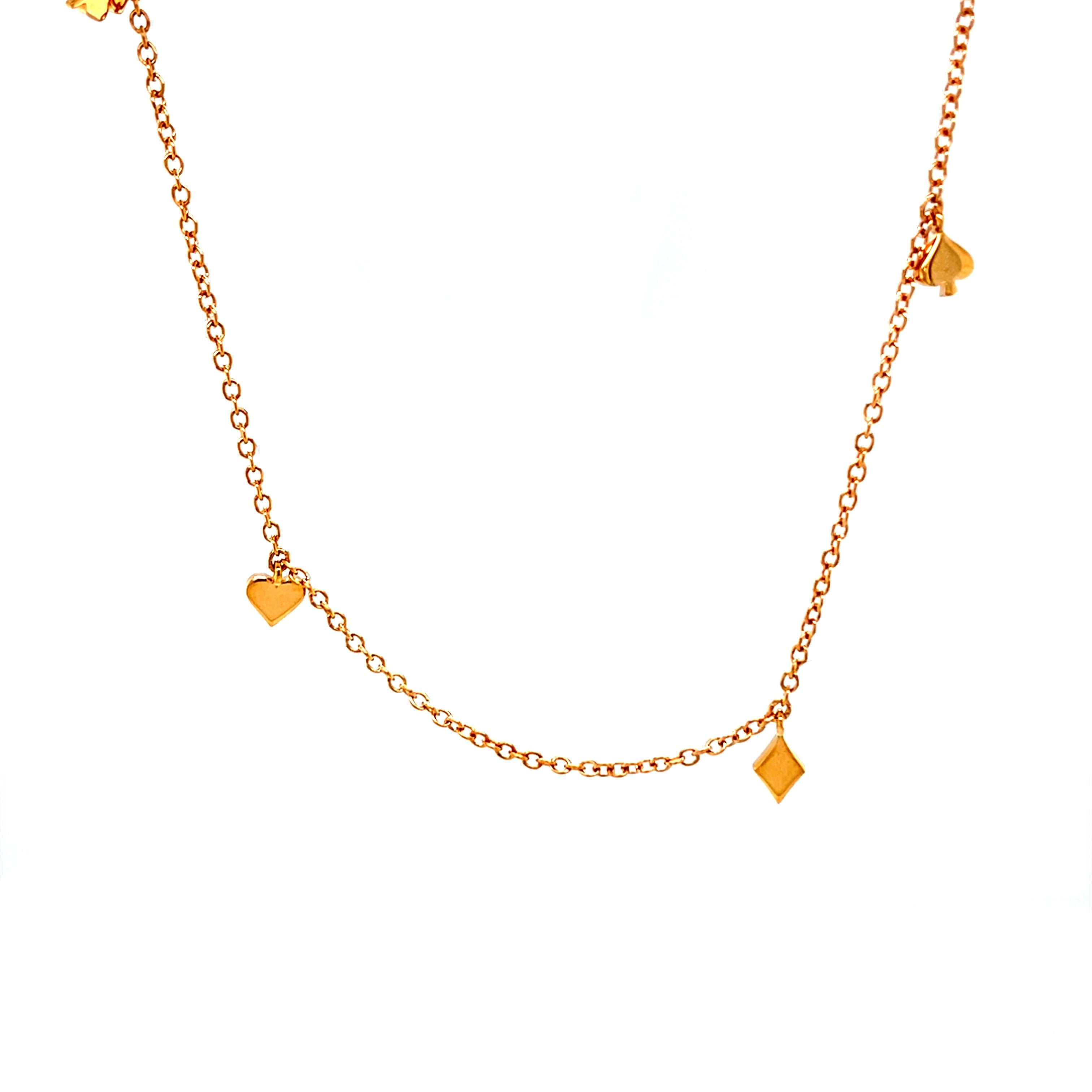 gold multi charm necklace