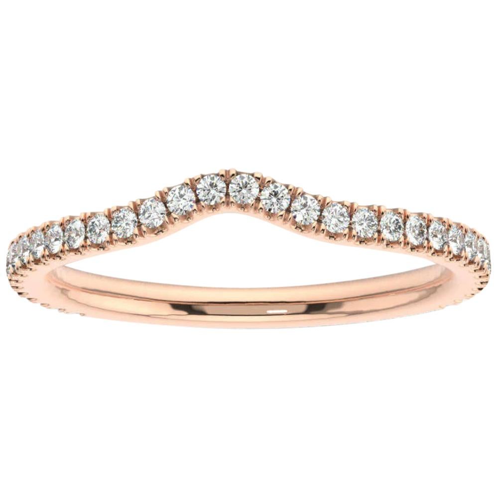 18 Karat Rose Gold Nati Diamond Ring '1/4 Carat' For Sale