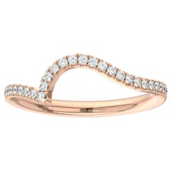 Anillo de diamantes Noga de oro rosa de 18 quilates '1/5 quilate