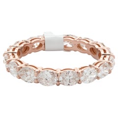 18 Karat Rose Gold Oval Cut Diamond Eternity Band 18 Karat Rose Gold Oval Cut Diamond Eternity Band