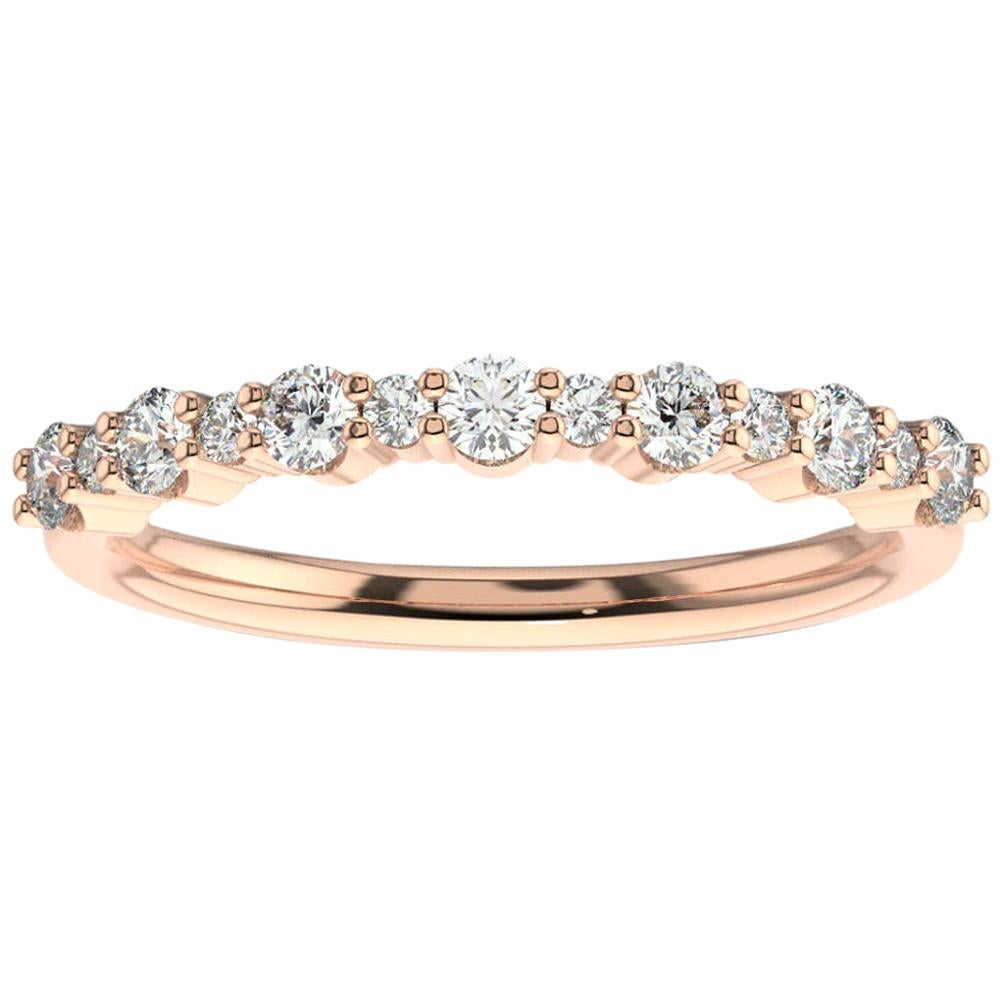 18 Karat Rose Gold Parma Petite Diamond Ring '2/5 Carat' For Sale