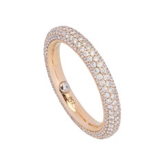 18 Karat Rose Gold Pave Diamond Ring