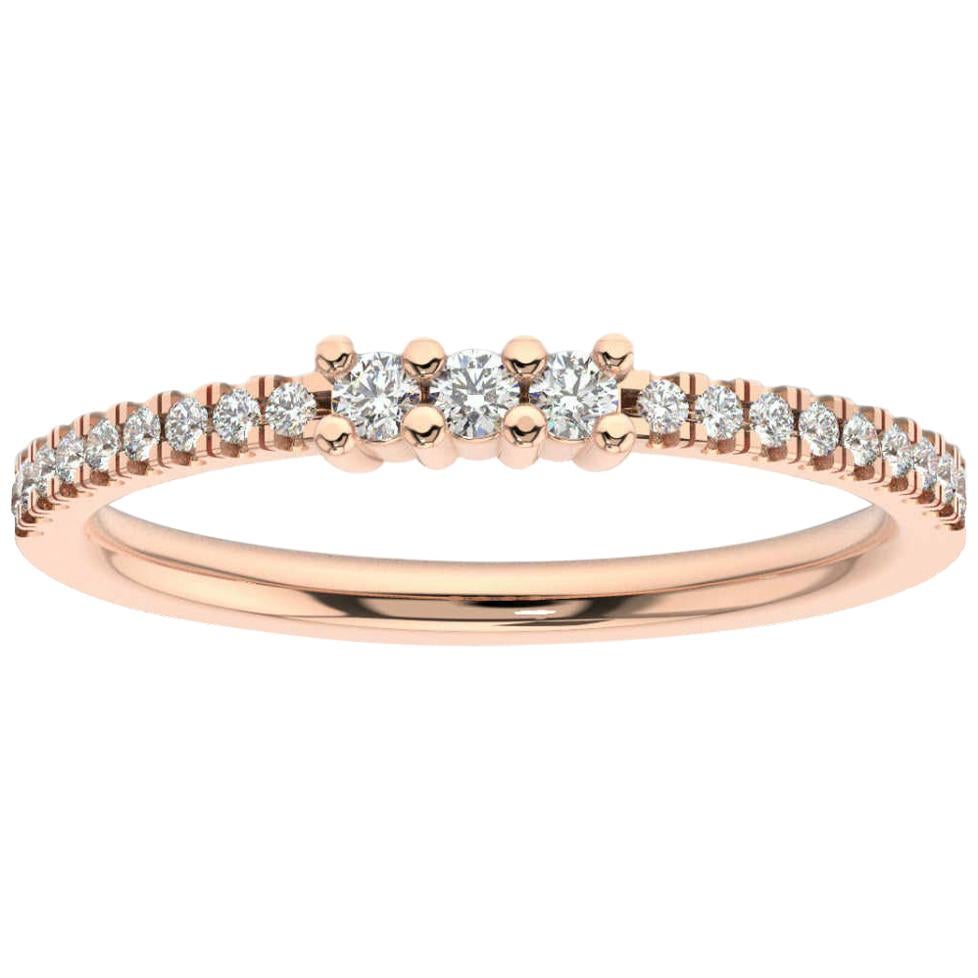 Anillo de Diamantes Paz Petite '1/5 Quilate' de Oro Rosa de 18 Quilates