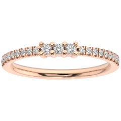 Paz Petite bague en or rose 18 carats avec diamants de 1/5 carat