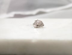 Rose Gold Pendant Necklace with Thirty One Diamonds and Emerald