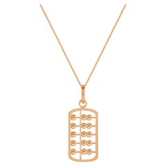 18 Karat Rose Gold Pendant with Necklace