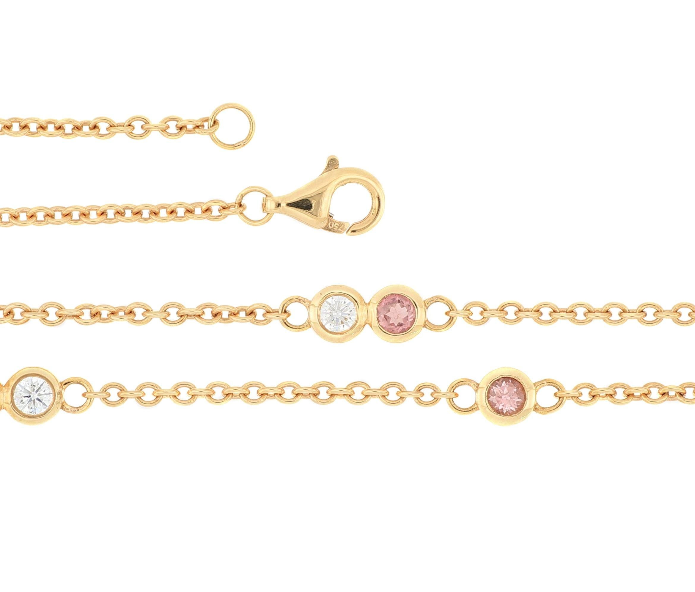 Taille coussin Pendentif avec collier en or rose 18 carats et topaze rose en vente