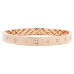 18 Karat Roségold Station-Armreif mit Diamanten im Prinzessinnenschliff