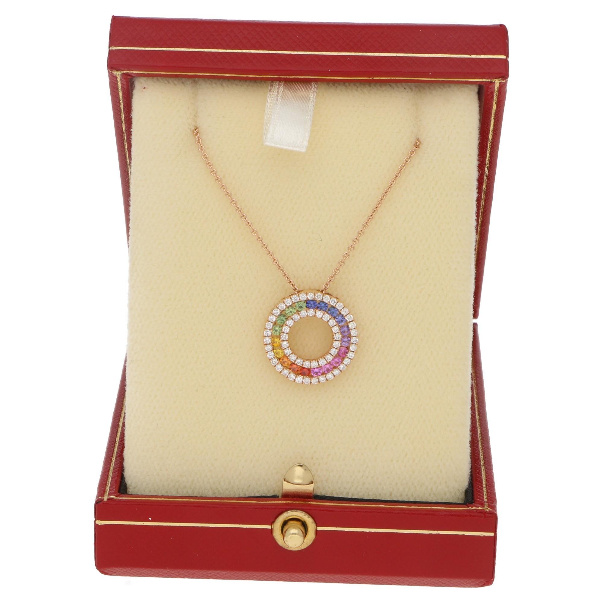 multicolor diamond necklace