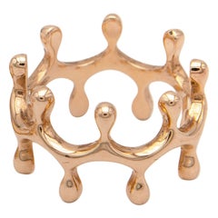 18 Karat Rose Gold "Regina" Crown Shaped Ring