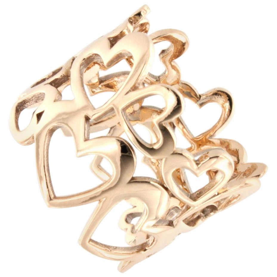 18 Karat Rose Gold Ring For Sale