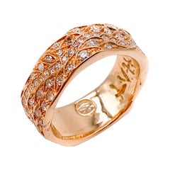 18 Karat Rose Gold Ring with White Diamonds '1.22 Carat'