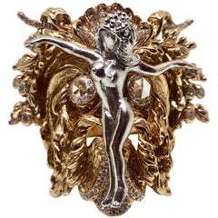 18 Karat Rose Gold Rodin Camille Ring with 1.46 Carat White Diamond