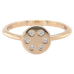 18 Karat Roségold Runder Diamant Mode-Ring