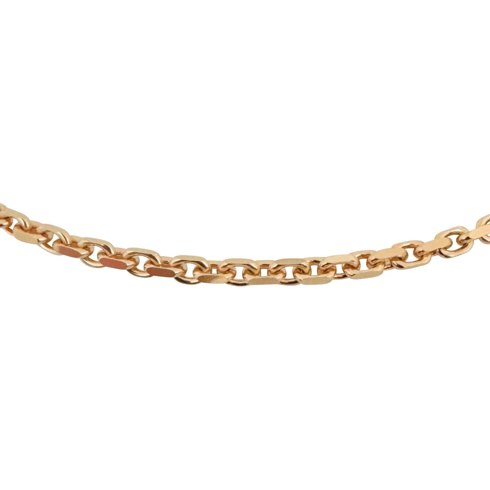 18 Karat Roségold massive Damen Hermes Gliederkette Halskette Italien im Zustand „Gut“ in Guilford, CT