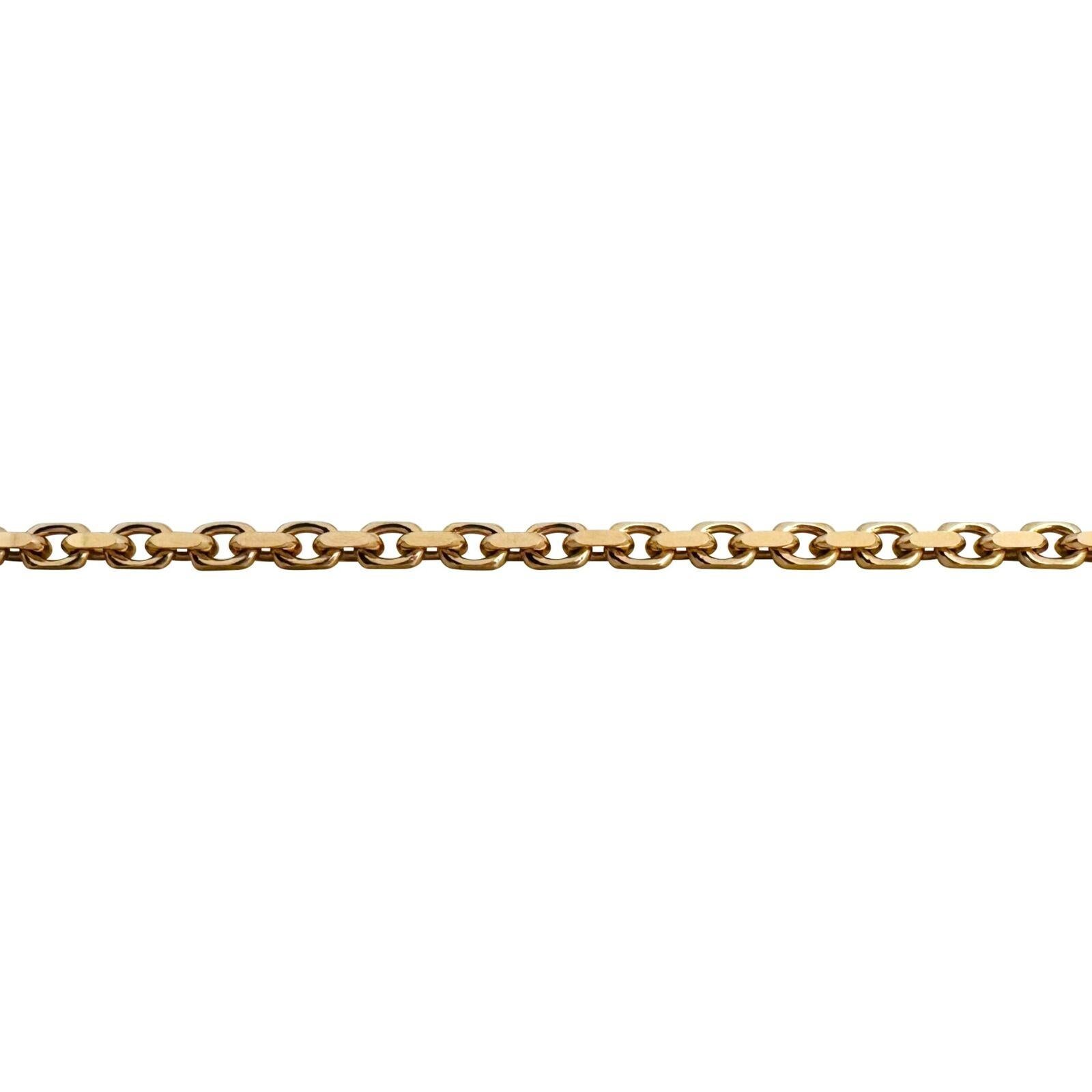 18 Karat Roségold massive Damen Hermes Gliederkette Halskette Italien 1