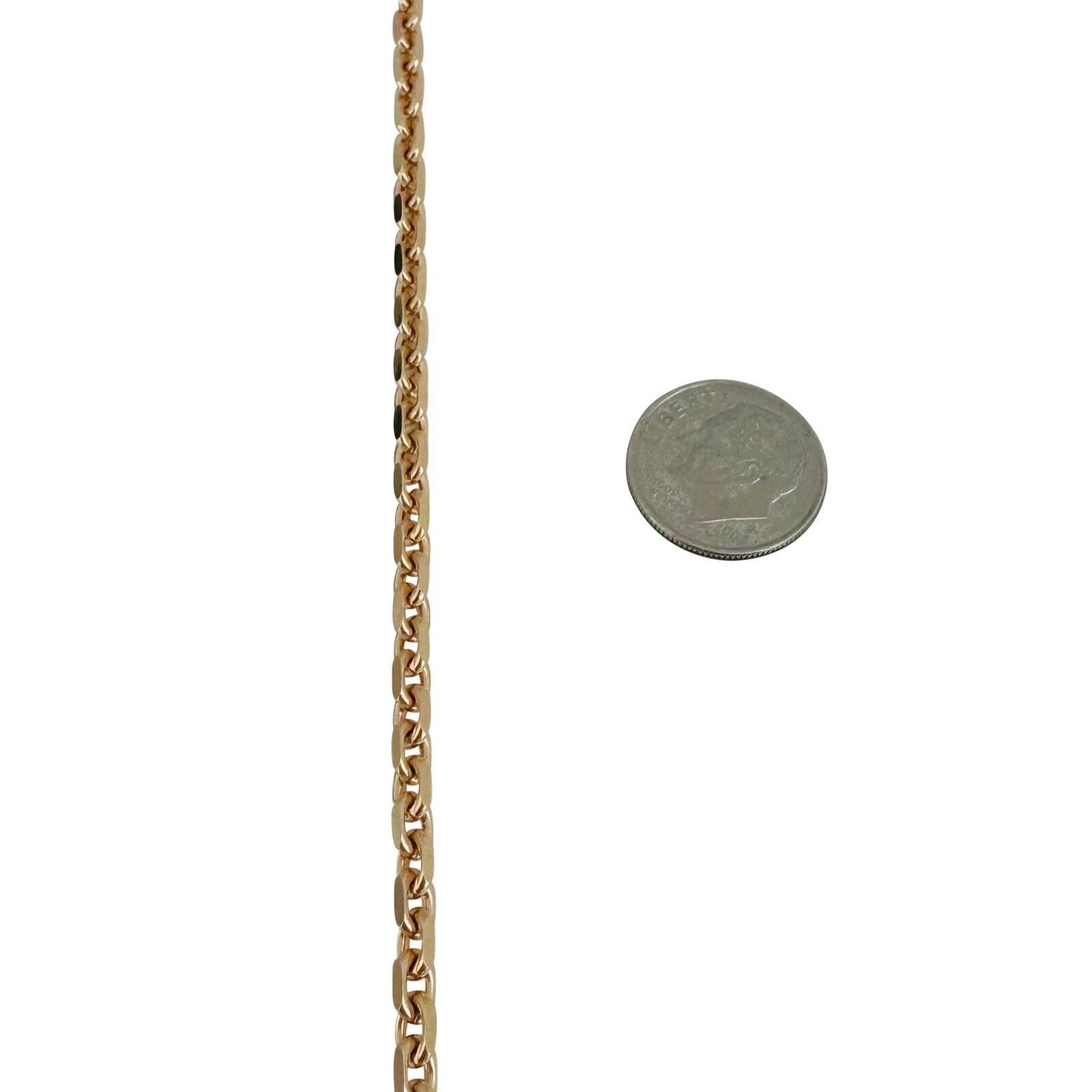 18 Karat Roségold massive Damen Hermes Gliederkette Halskette Italien 2