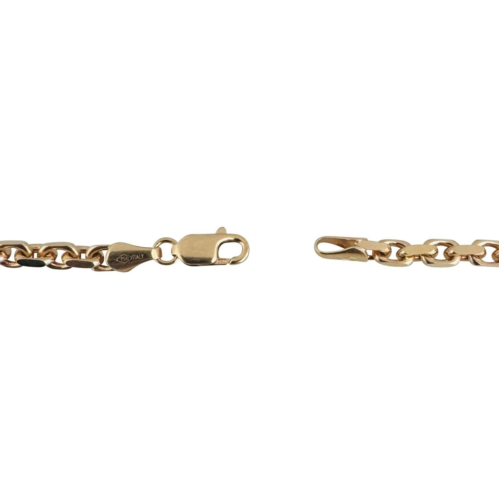 18 Karat Roségold massive Damen Hermes Gliederkette Halskette Italien 3