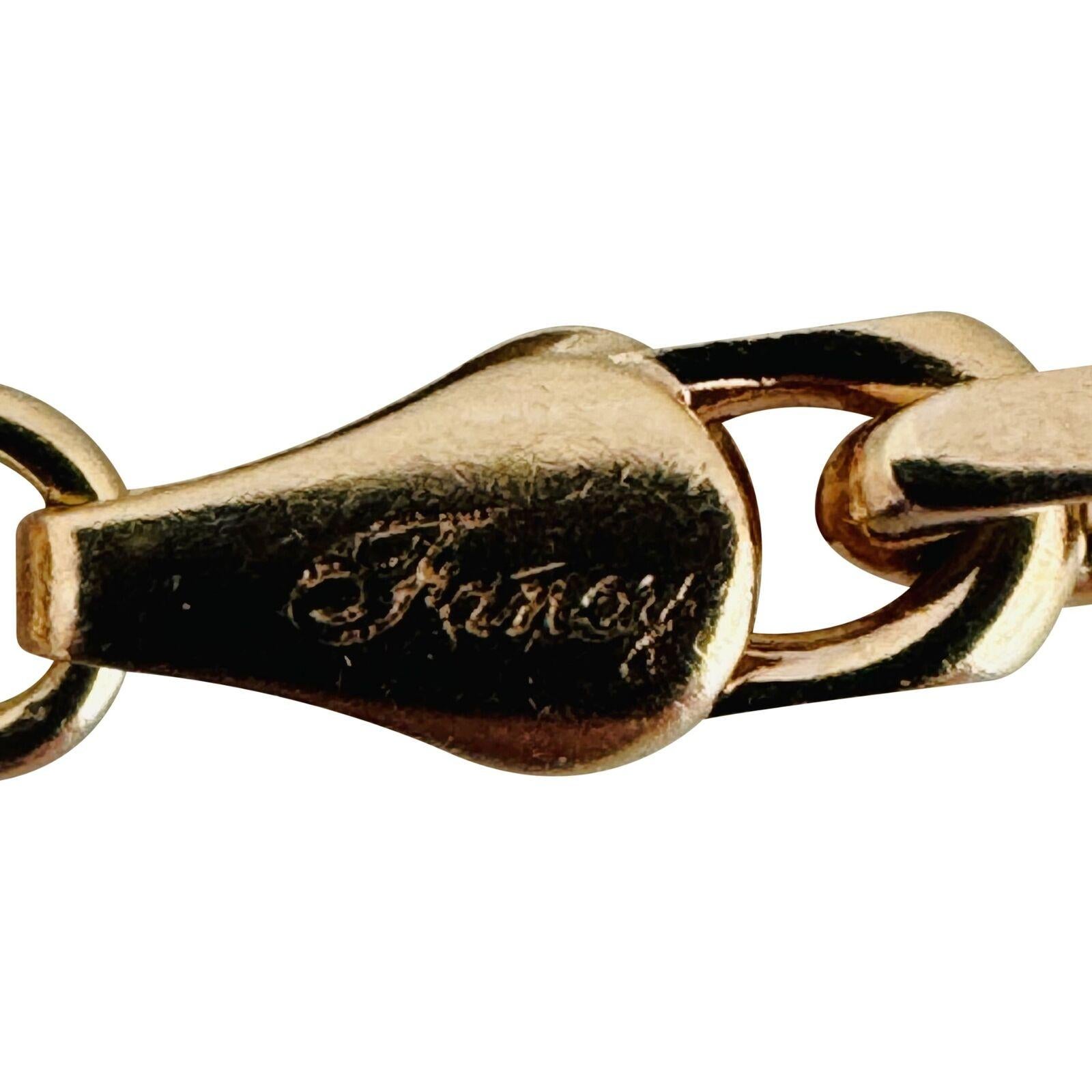 18 Karat Roségold massive Damen Hermes Gliederkette Halskette Italien 5