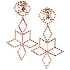 Boucles d'oreilles étoile en or rose 18 carats Aenea Jewellery