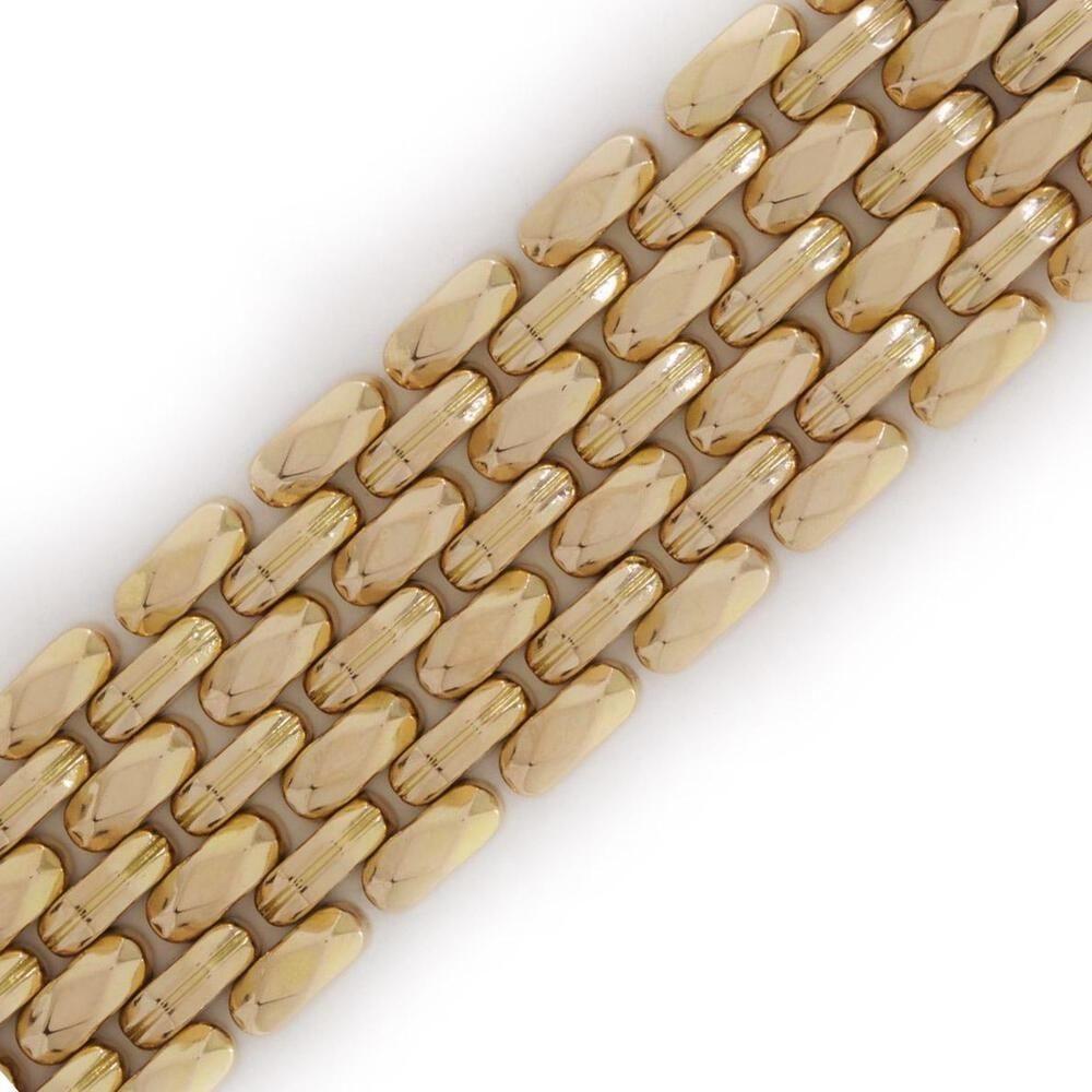 18-Karat Rose Gold Strap Bracelet with Panther-Style Links, 74.3 Grams 3