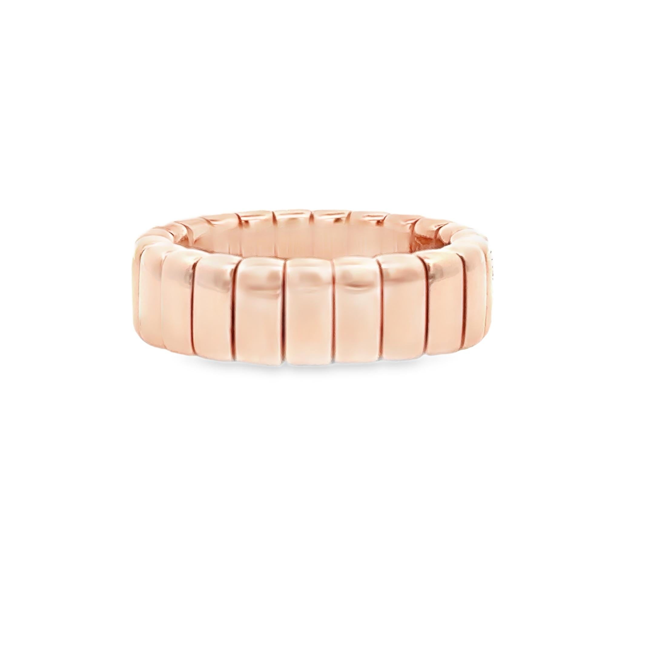 Contemporary 18 Karat Rose Gold Stretchy Ring For Sale
