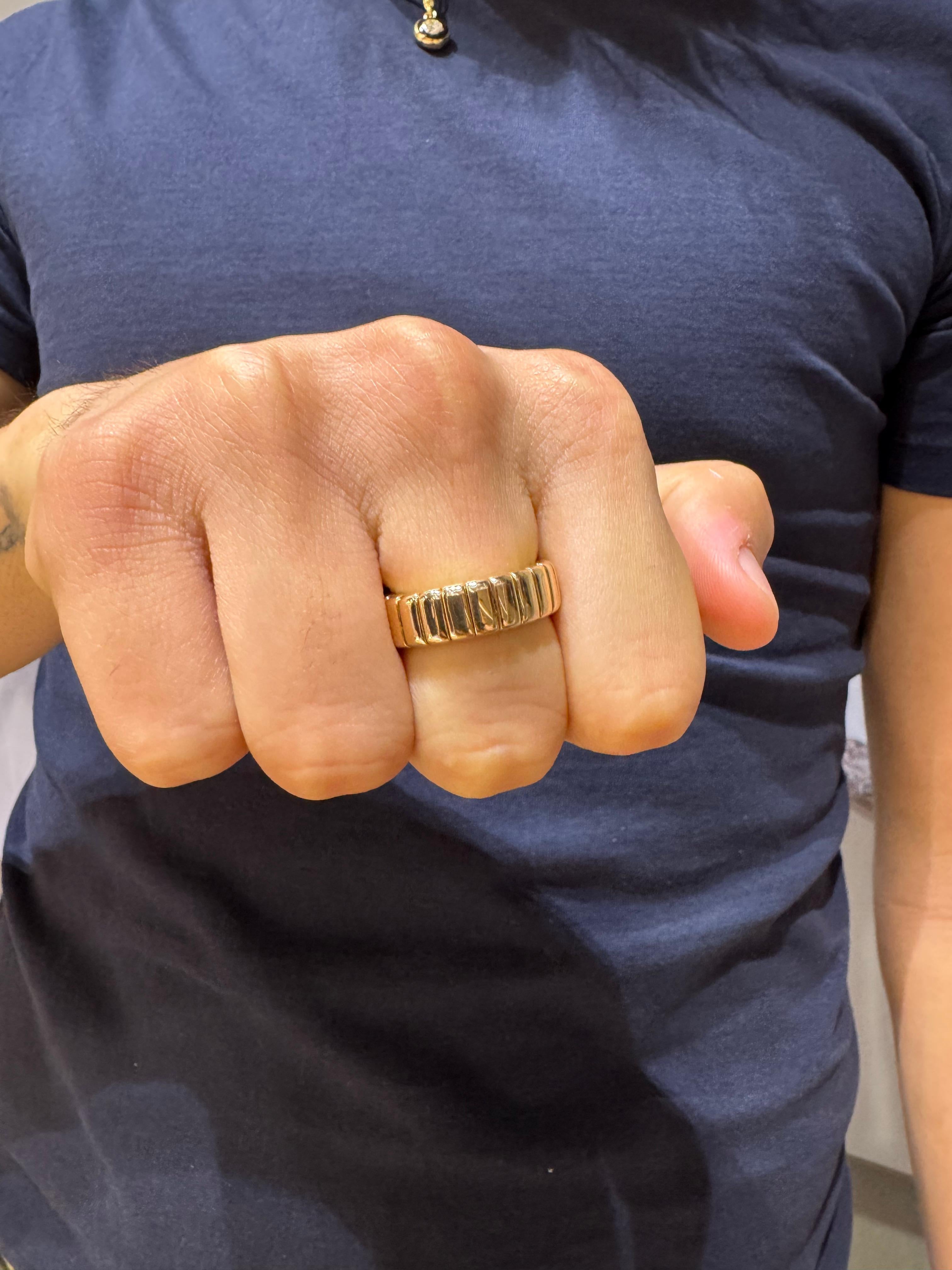 18 Karat Rose Gold Stretchy Ring For Sale 3