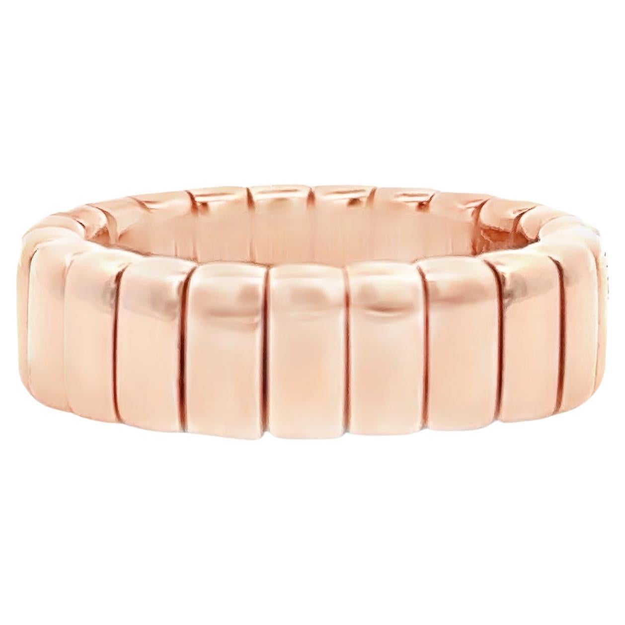 18 Karat Rose Gold Stretchy Ring