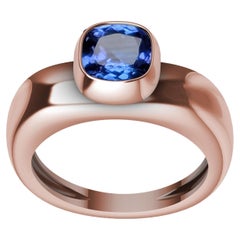 18 Karat Rose Gold Tanzanite Sculpture Ring