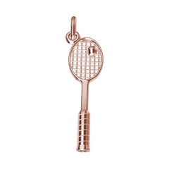 Used 18 Karat Rose Gold Tennis Racket Charm