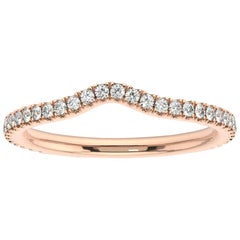 18 Karat Rose Gold Thelma Curve Diamond Ring '1/2 Carat'