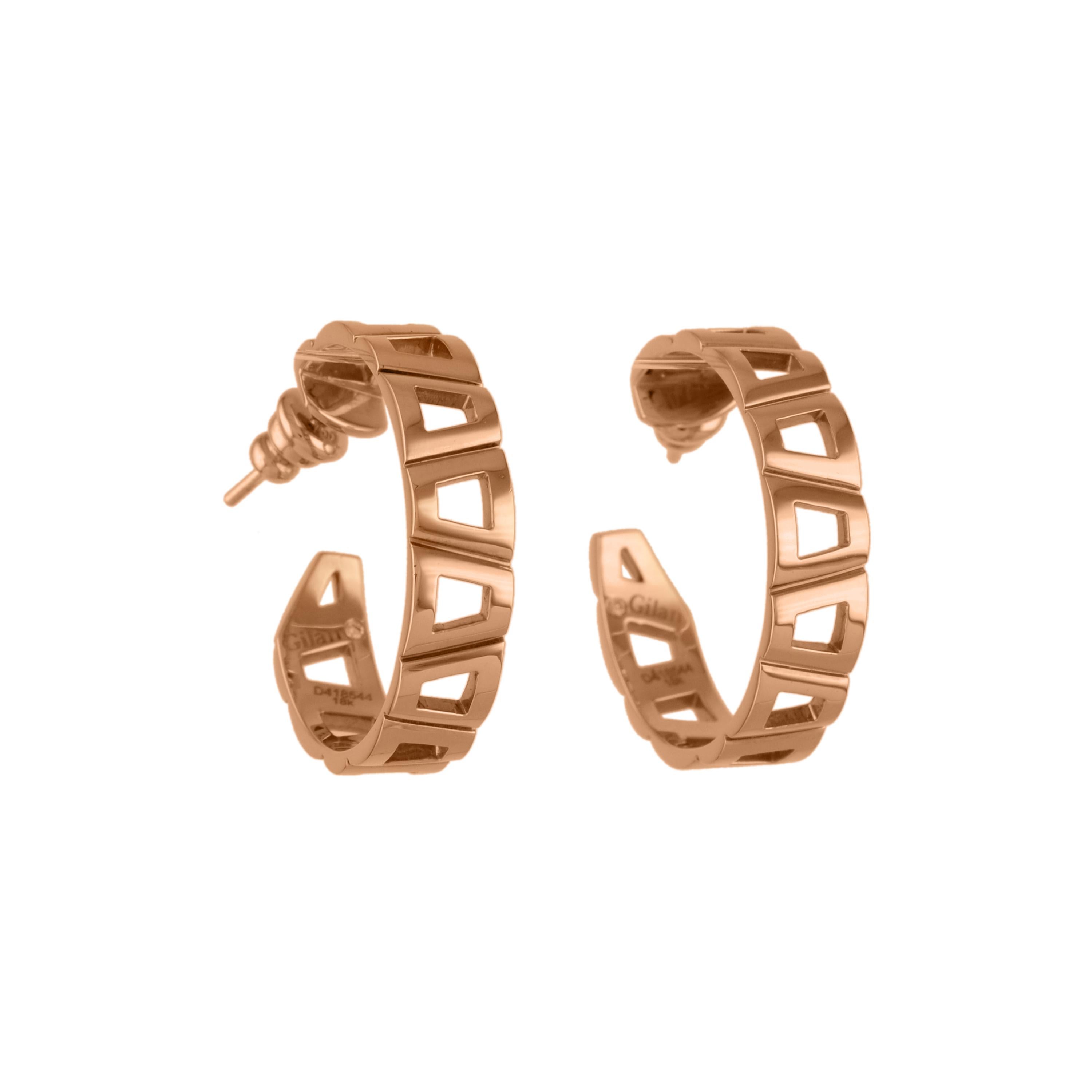 Modern 18 Karat Rose Gold Theodora Earring For Sale