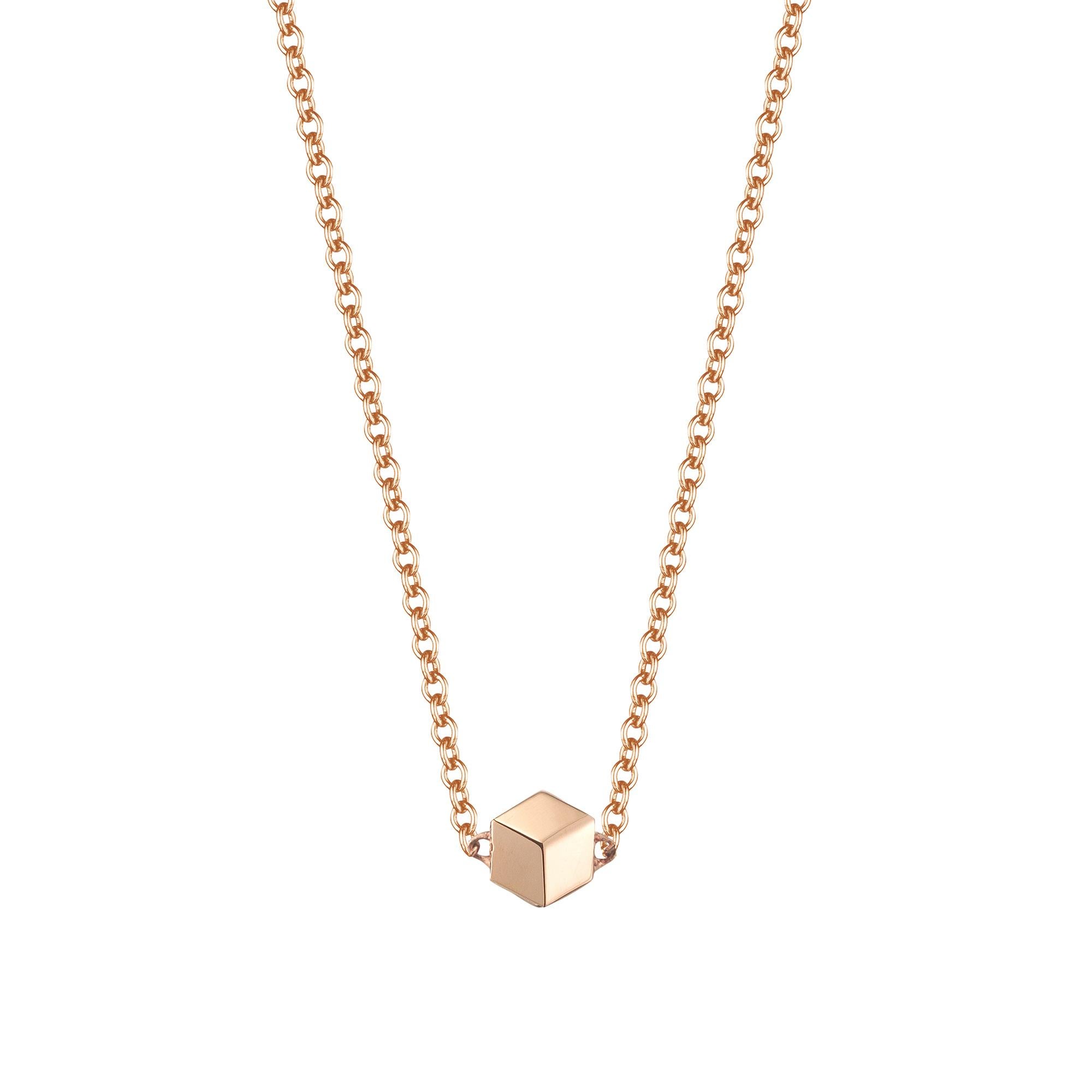 Paolo Costagli 18 Karat Rose Gold Unique Natalie Pendant Necklace For Sale