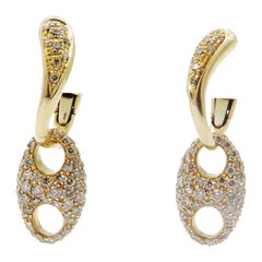 Boucles d'oreilles pendantes en or rose 18 carats avec diamants Valente Collection "Marina