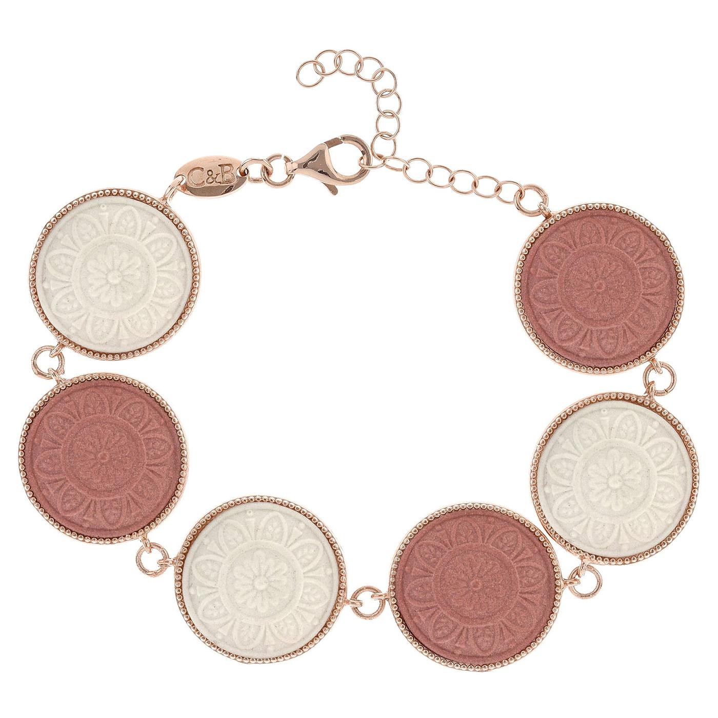 18 Karat Rose Gold Vermeil Cameo Bracelet