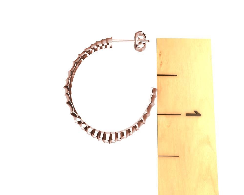 18 Karat Rose Gold Vetebrae Hoop Earrings  Tiffany designer , Thoms Kurilla will take even an injury and subconsciously create something out of it. Don't bend your back like these hoops, unless you are a trained gymnist or acrobat. Concaves