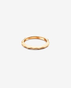 18 Karat Rose Gold Wedding and Fashion Stackable Plain Band Ring w/Hammer Finish