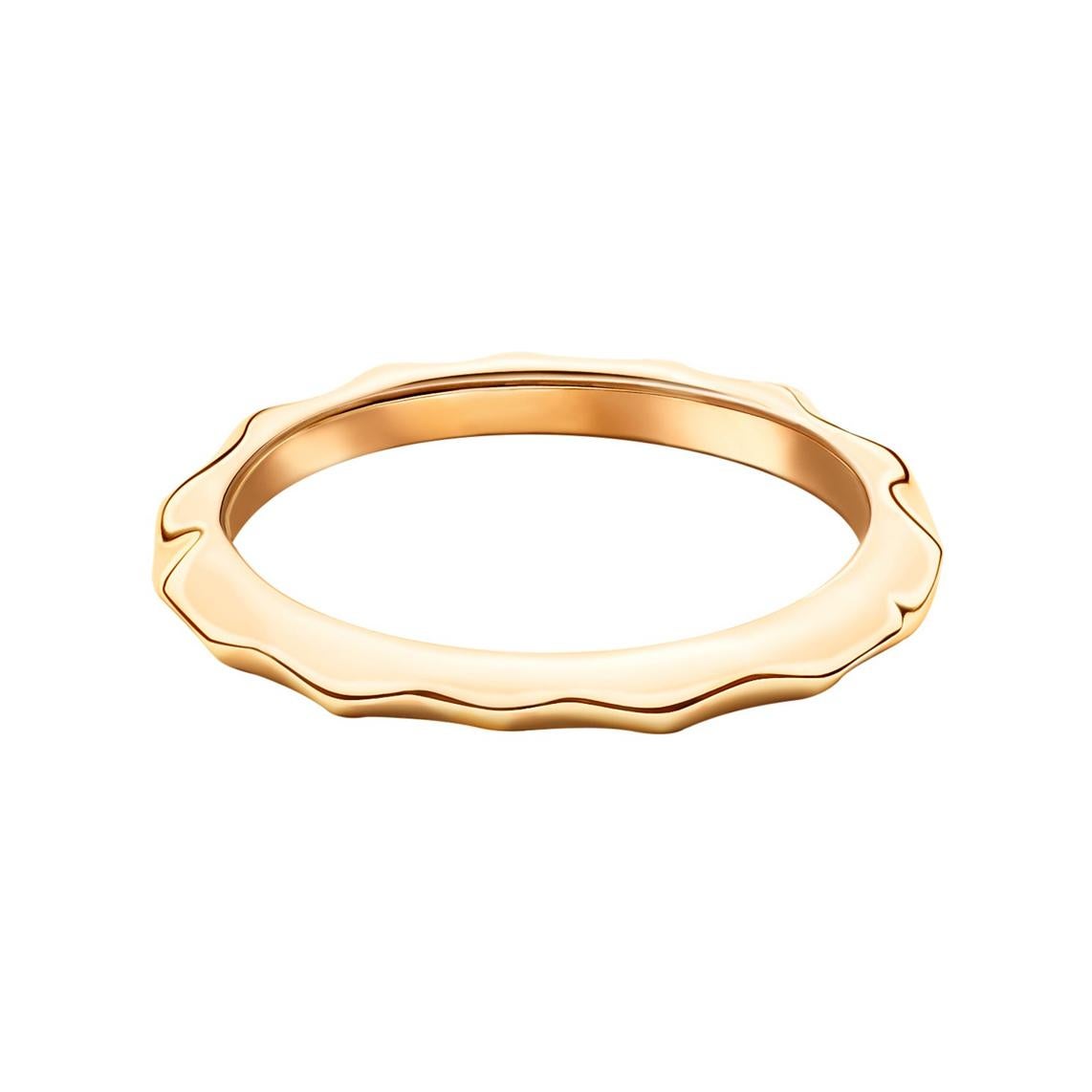 For Sale:  18 Karat Rose Gold Wedding and Fashion Stackable Plain Band Ring w/Hammer Finish
