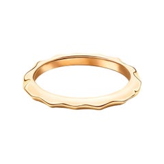 18 Karat Rose Gold Wedding and Fashion Stackable Plain Band Ring w/Hammer Finish