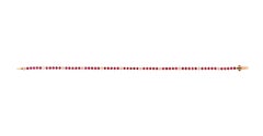 Alessa 2MM Tennis Bracelet Red Ruby 18 Karat Rose Gold Essentials Collection