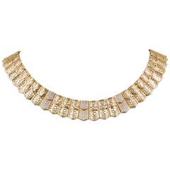 18 Karat Rose Gold White Diamonds Garavelli Cleopatra Necklace