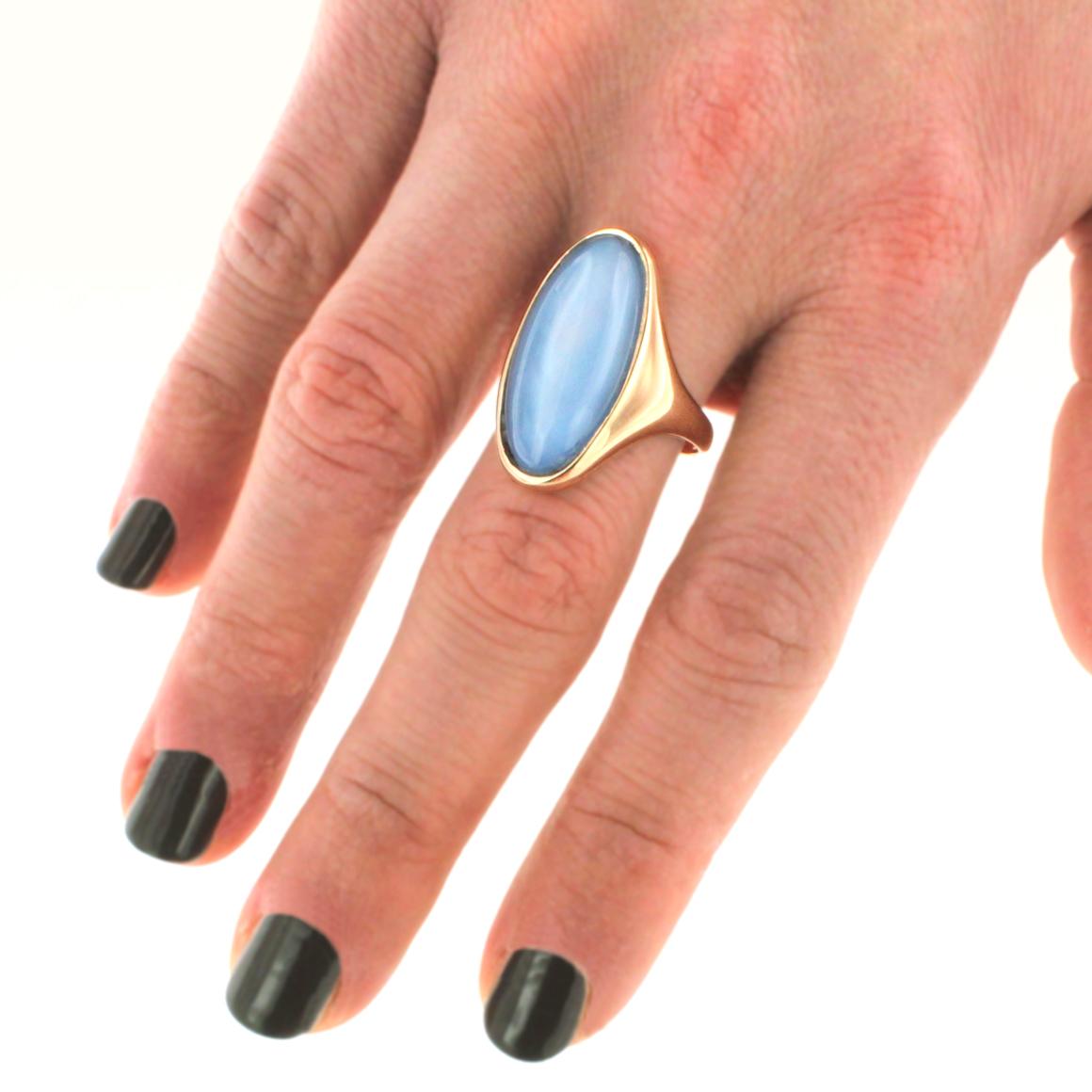 blue mother of pearl ring