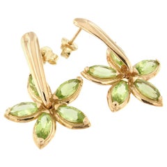 18 Karat Rose Gold with Peridot Earrings