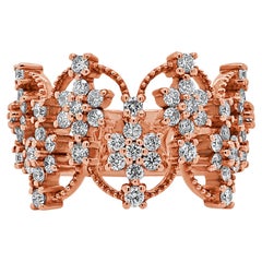 18 Karat Rose White Gold Diamond Ring