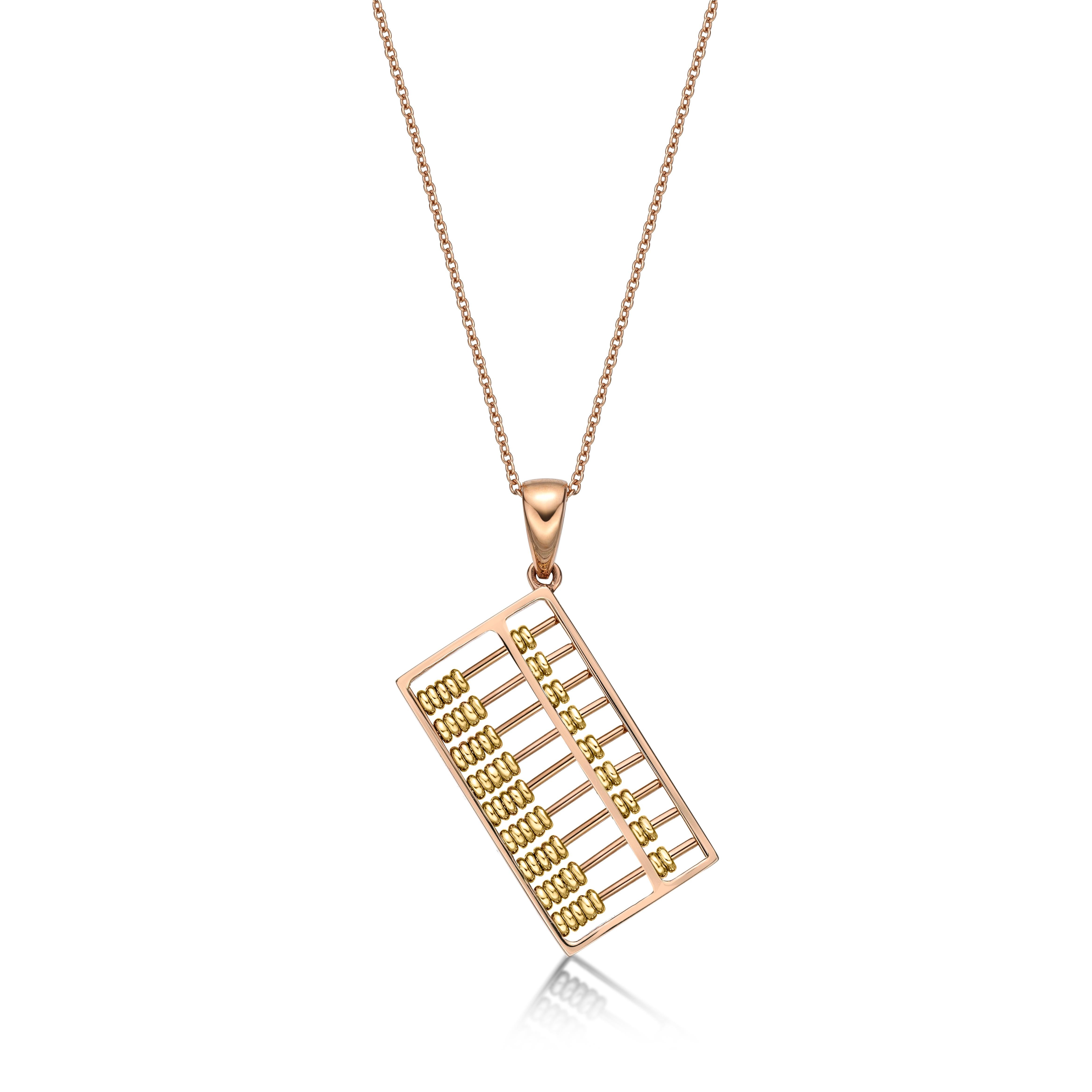 abacus pendant gold